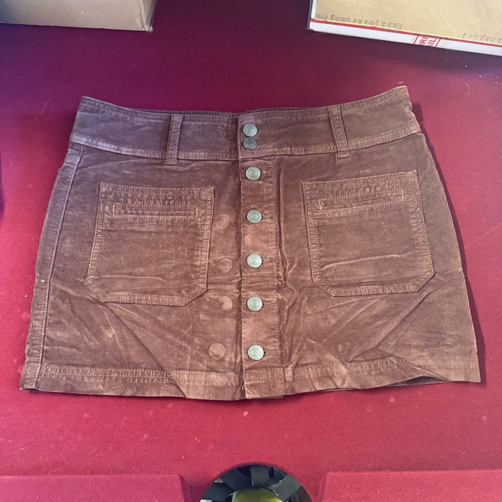 Free People Brown Mini Skirt